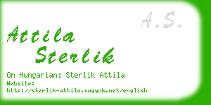 attila sterlik business card